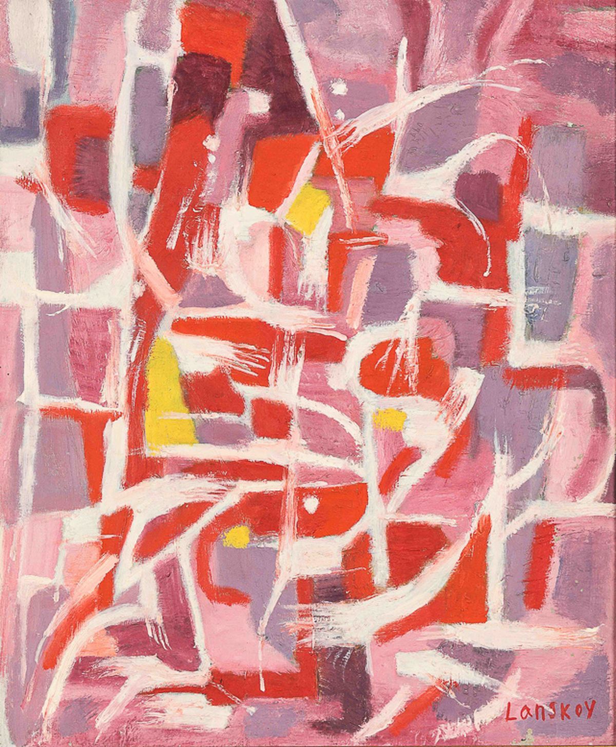 Null 
André LANSKOY (1902-1976)

COMPOSITION 

Huile sur toile signée en bas à d&hellip;