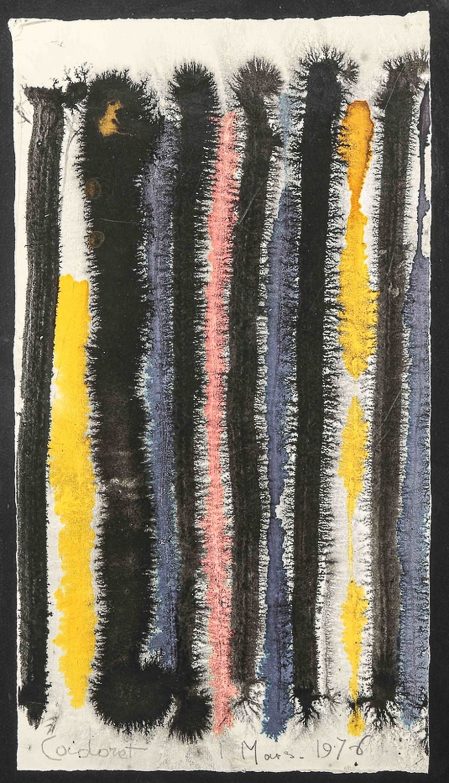 Null 
米歇尔-卡多雷(1912-1985)

"BOUGY", 1976年

纸上水墨画，左下有签名，右下有签名

41 x 22 cm