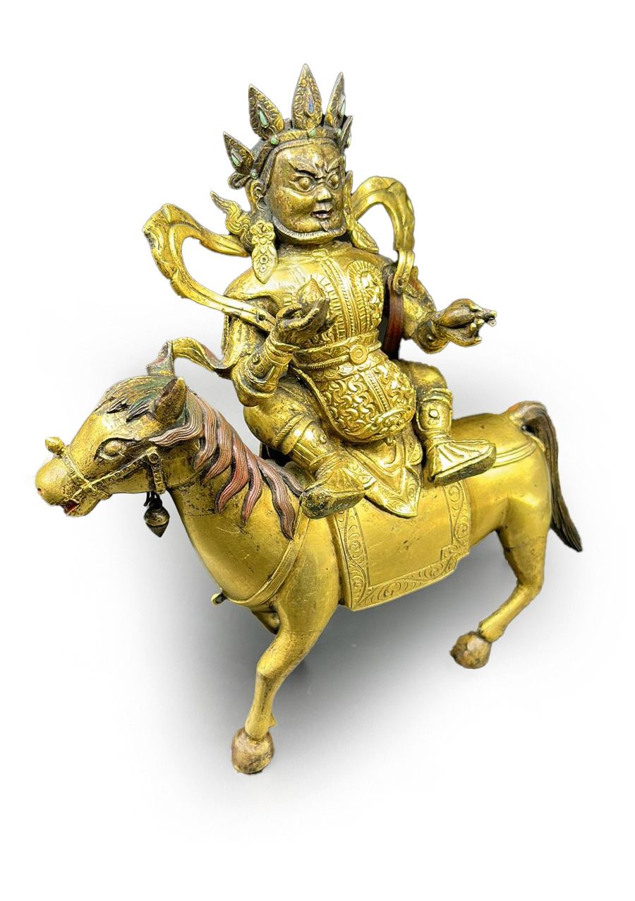 Null KUBERA on his mule holding the rat and the peach of eternity, in gilded
gil&hellip;