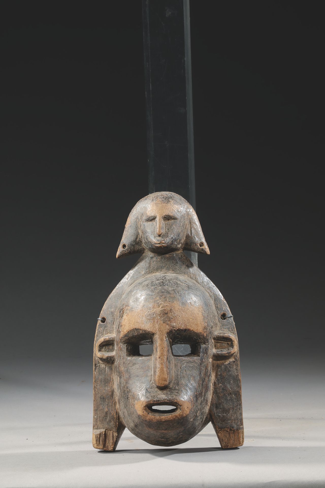 Null Bambara mask, Mali, Wood, H.31,5cm