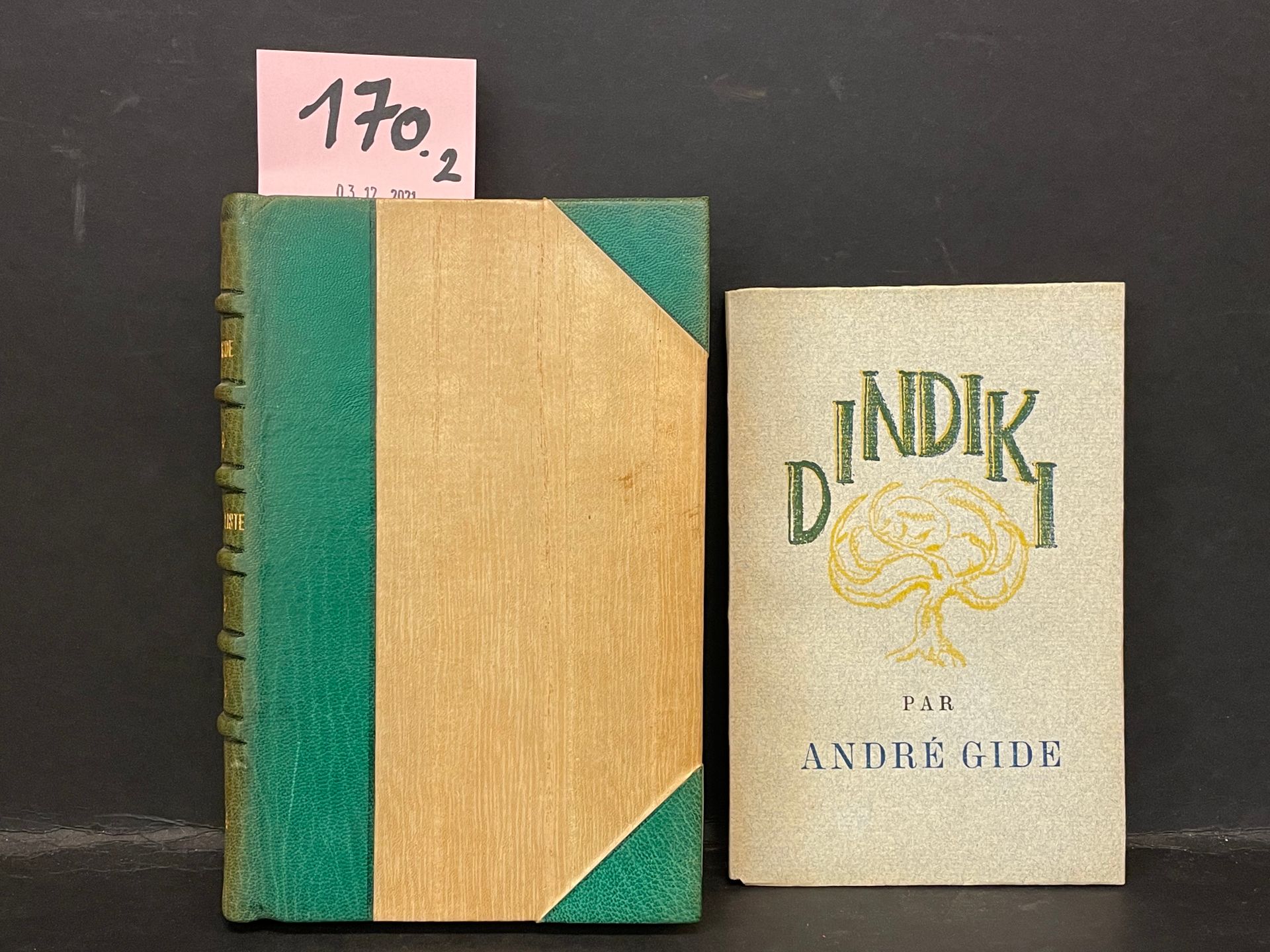 GIDE (André). L'Immoraliste. P., Mercure de France, 1902, in-12, 259 p., rel. Mo&hellip;