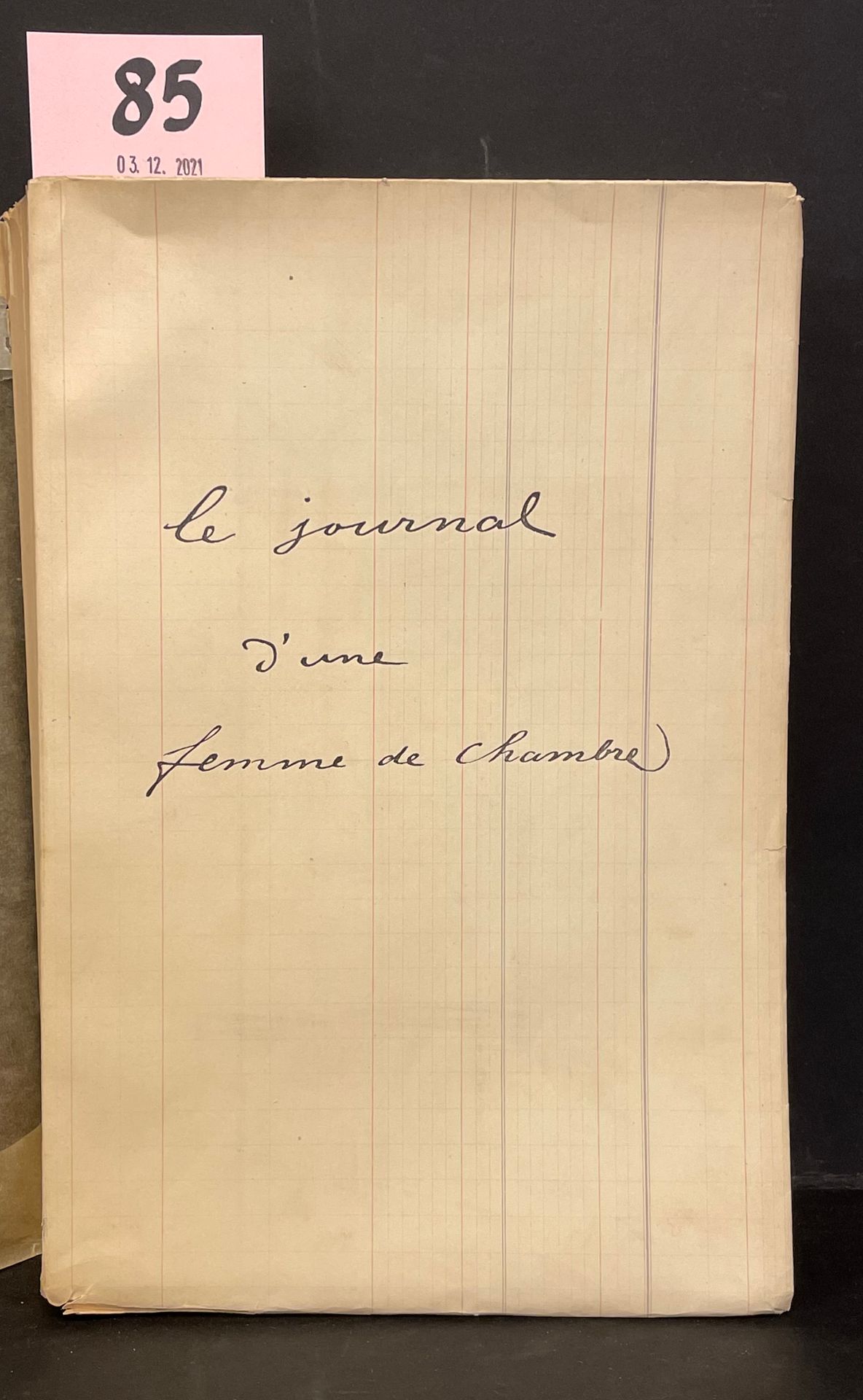 MIRBEAU (Octave). 寝室女郎的日记。P., Charpentier et Fasquelle, 1900, 大8°, br., 封面为会计登记簿&hellip;