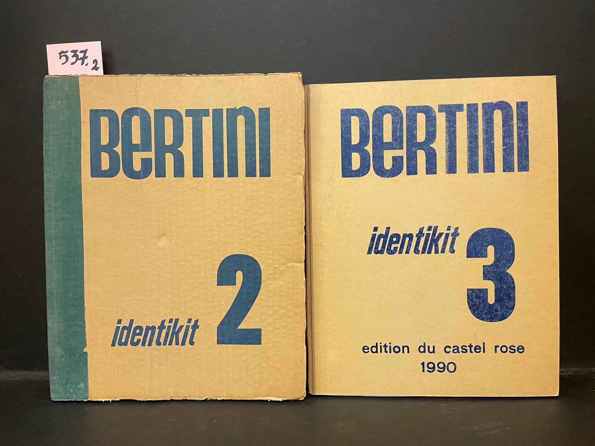 BERTINI (Gianni). Identikit 2. Nansola, 1984, 4°, 32 strong paper sheets sewn in&hellip;