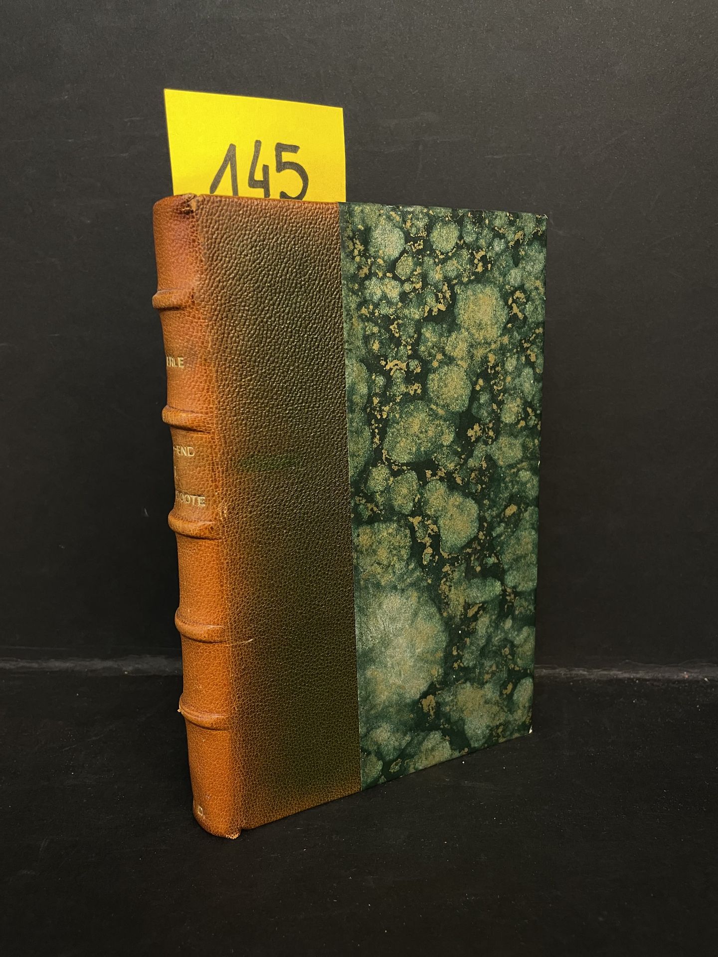 MERLE (Robert). 周末在Zuydcoote。P.，NRF，1949年，12开本，绿色半边形莎草纸，书脊上有5个神经，作者和标题镀金，第1封面（书脊&hellip;