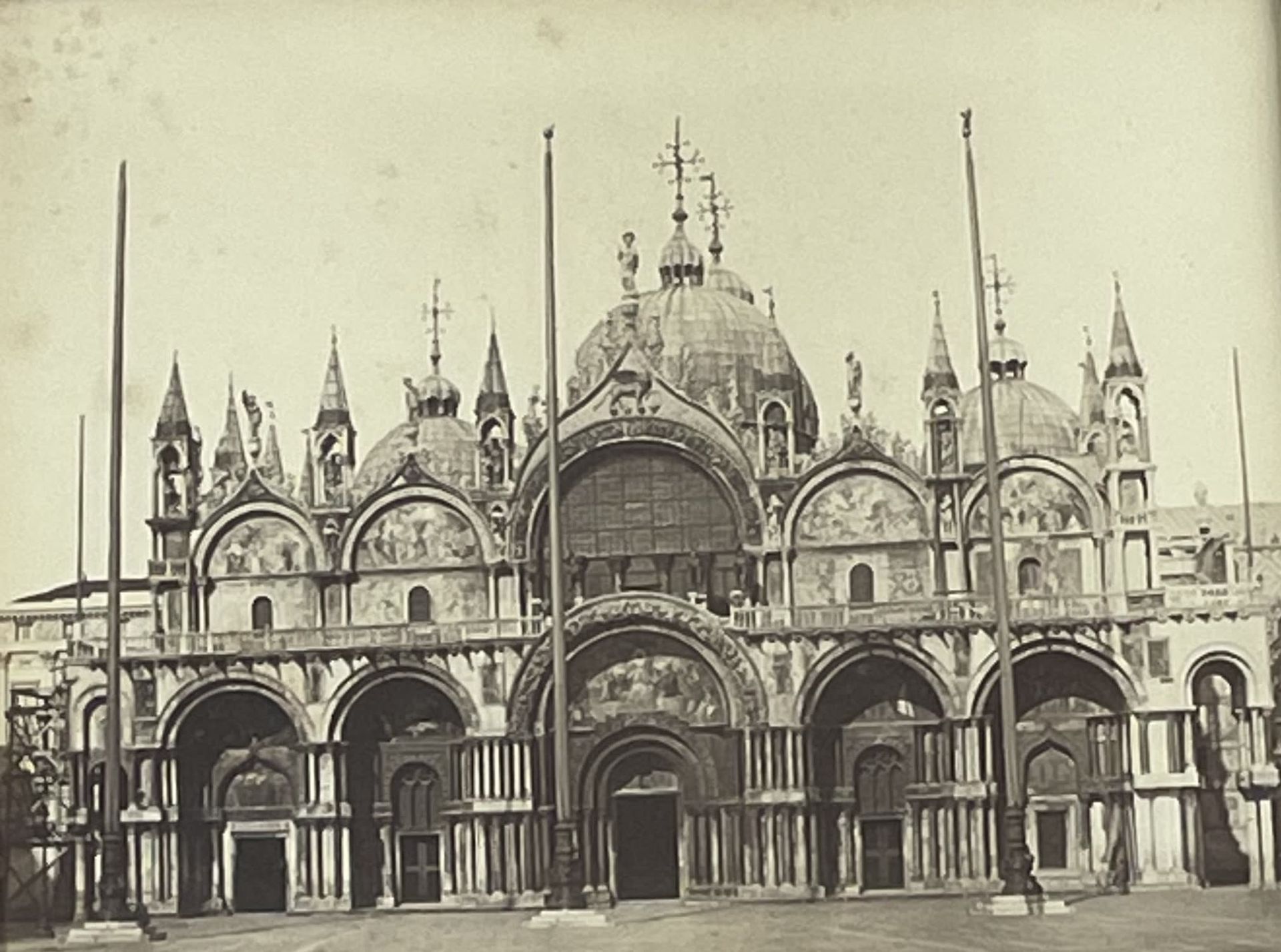 ANONYME. "Vedute di Venezia" (1880 circa). Riunione di 4 stampe su carta all'alb&hellip;