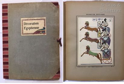 null René GRANDJEAN. Décoration Egyptienne. Paris, Ernst, sd (vers 1920), in-4 en...