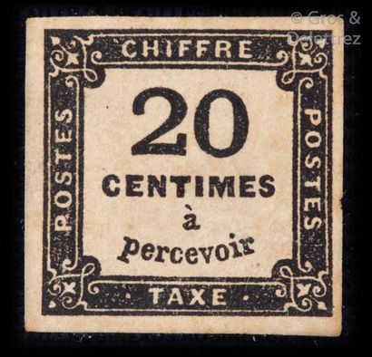 null FRANCE TAXE Émission 1871/78 : N°9A-20c NOIR NON ÉMIS, neuf sans gomme. TTB...