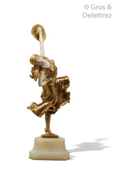 Claire-Jeanne Robertine COLINET (1880-1950) « Danseuse mexicaine »

Sculpture chryséléphantine...