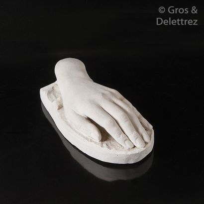 Sculpture in plaster representing a woman's...