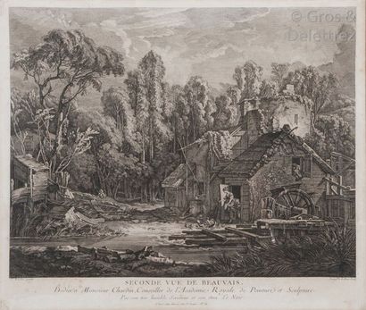 null Jacques le Bas et François Boucher, d’après Vue des environs de Beauvais et...