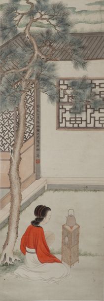 null Chine, XXe siècle

Peinture à l'encre et couleurs légères sur papier, représentant...