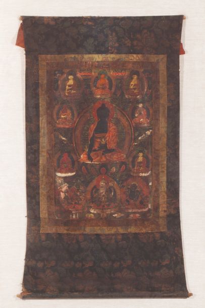 Tibet, XVIIIe siècle 
Thangka peint à l’encre...