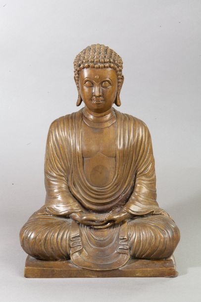 null Chine, XXe siècle

Sujet en bronze de patine médaille, représentant le Bouddha,...