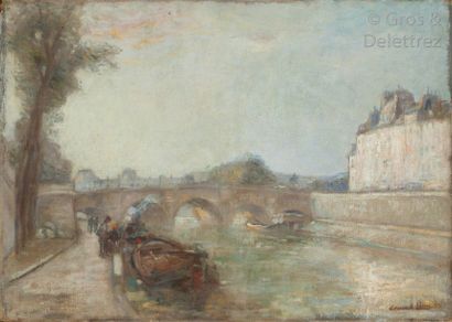 Édouard Henri LÉON (1873-1968) Le Pont-Neuf...
