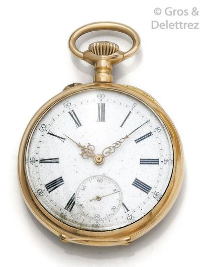 null Yellow gold pocket watch. P. Brut : 69g.