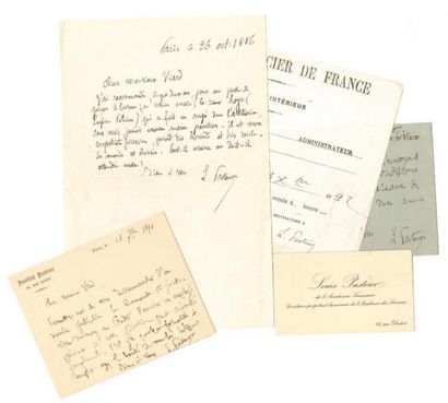 PASTEUR Louis (Dole 1822-1895) Lettre autographe signée, adressée de Paris le 26...