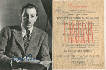 Walt DISNEY (1901-1966) Programme annoté, daté du 17 novembre 1946, pour la présentation...