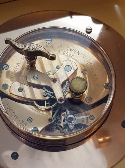 null OMEGA

Pendule en bronze et laiton doré, mouvement chronomètre 8 jours

Vers...