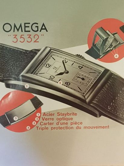 null OMEGA PUPITRE 1938

Rare montre acier de forme curvex fab suisse baptisée PUPITRE...
