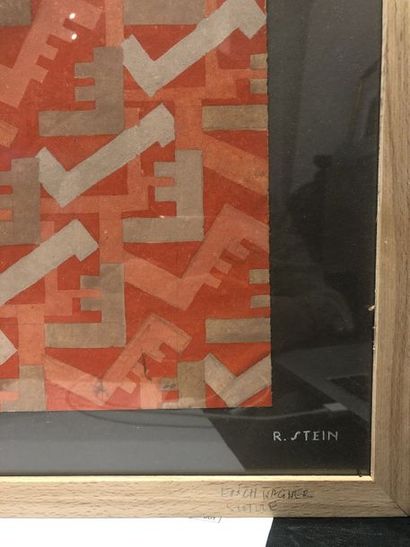 null R. STEIN ? (XXe)

Composition géométrique (orange et beige)

signé 'R. STEIN.'...