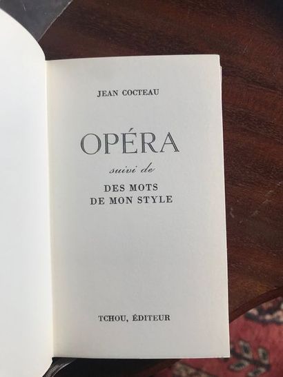 null Jean Cocteau Opéra, suivi de mots de style. Tchou éditeur.

René Char Artine...