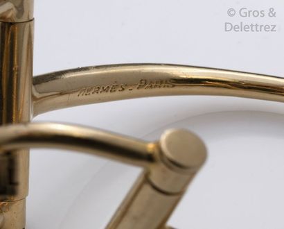 HERMES Paris Rare and important bracelet " Mors from cheval  " en yellow gold, the...