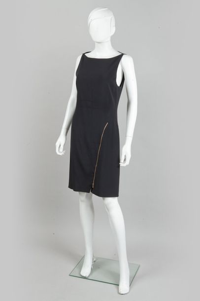 UNGARO, Gianfranco FERRE Set consisting of two black dresses, one evening gown, sequined,...