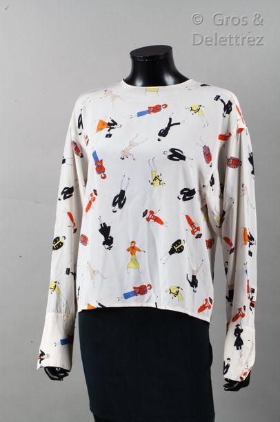 CHANEL par Karl LAGERFELD Collection Prêt-à-porter Printemps/Été 1985 *Blouse en...