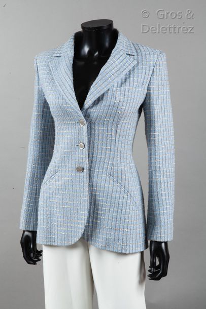 CHANEL Boutique par Karl LAGERFELD Spring/Summer Collection 1998 Jacket in sky blue...