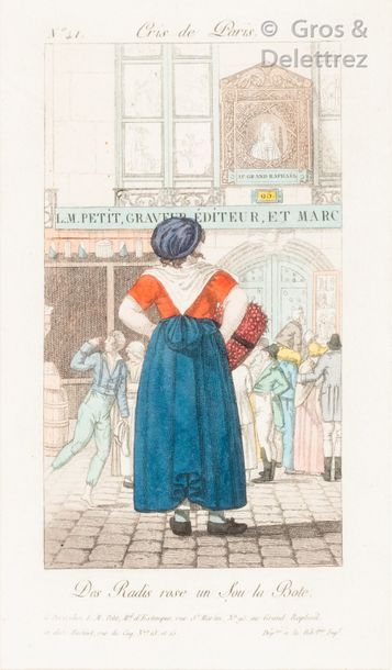 null Cris de Paris

Suite de trois gravures réhaussées n°41-45 et 55 «?Des radis...