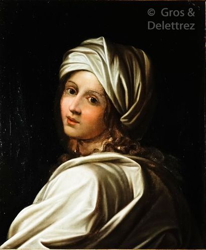 École Italienne XIXème d’après Guido RENI Portrait de Béatrice Cenci Huile sur toile...