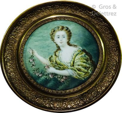 null Deux miniatures rondes?:

Portrait de jeune femme dans un paysage de style Empire

Portrait...