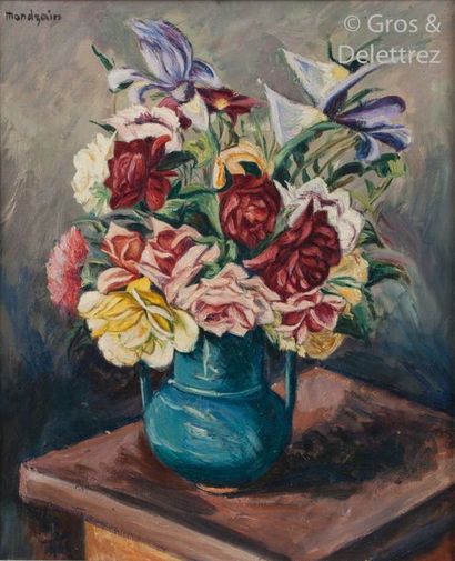 null Simon MONDZAIN (1890-1979) 

Vase of roses 

Oil on canvas signed top left

45...