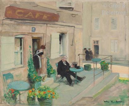 null Jules René HERVÉ (1887-1981)

The bourgeois at the café

Oil on canvas signed...