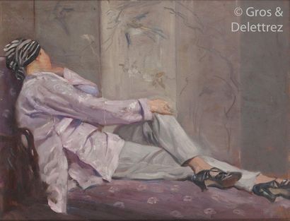 null Lucien Hector JONAS (1880-1947)

Femme étendue, intérieur oriental

Huile sur...