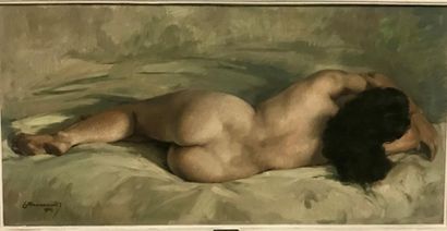 null Henri Georges TROUSSARD (1896-1953) 

Grand nu féminin 

Huile sur toile

Signée...