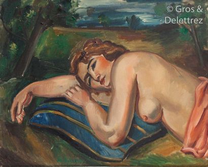 null André FAVORY (1888-1937)

Nude lying in the countryside

Oil on canvas signed...