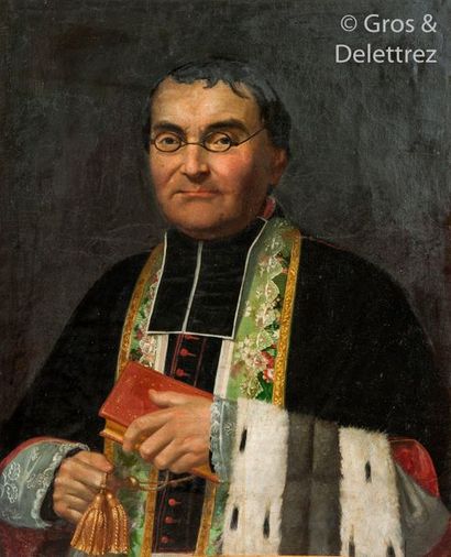 null 19th century school

The priest with the little metal glasses

Oil on canvas

58...