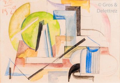 null CUBIST School

Black bar composition on colored form

Watercolour on paper....