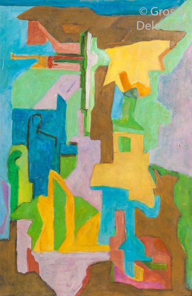 null Henri d'AMFREVILLE (1905-1964)

Abstract composition in light tones with a royal...