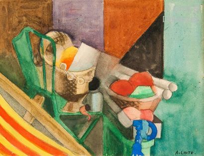 null André LHOTE (1885-1962)

Cubist still life circa 1918-1920
Certificate for an...