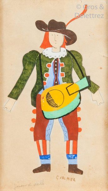 null Georges VALMIER (1885-1937)

Le joueur de vielle

Gouache et crayon sur papier....