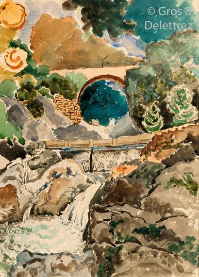 null Auguste HERBIN (1882-1960)

Le petit pont au cœur de la Provence

Aquarelle...