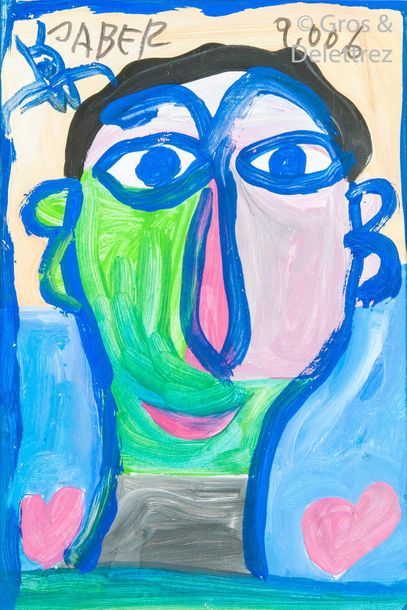 null Jaber AL MAAJOUB (né en 1938)

Le visage vert et rose, 2006

Aquarelle sur papier...