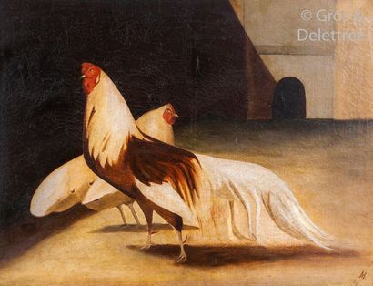 null Ecole du XIXe siècle

Double portrait de volailles

Huile sur toile, monogrammée...