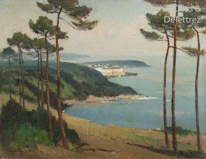 null Ulysse GORRIN (1884-1965) La baie de Douarnenez Huile sur toile signée en bas...