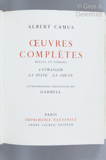 null Albert Camus

Complete works of fiction and novels in 5 volumes, joint Notebooks

Bound...