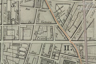 null Charles Piquet. Road plan of the city of Paris divided into XII districts or...