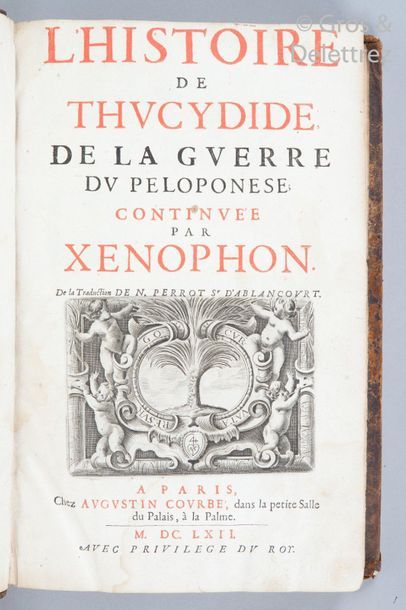 null The History of Thucydides, Of the Peloponnesian War continued by Xenophon. Paris,...