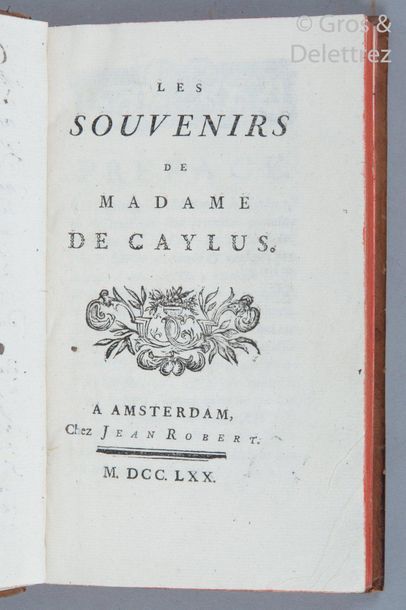 null CAYLUS Marthe-Marguerite Le Valois de Villette de Mursay, marquise de. The Memories...